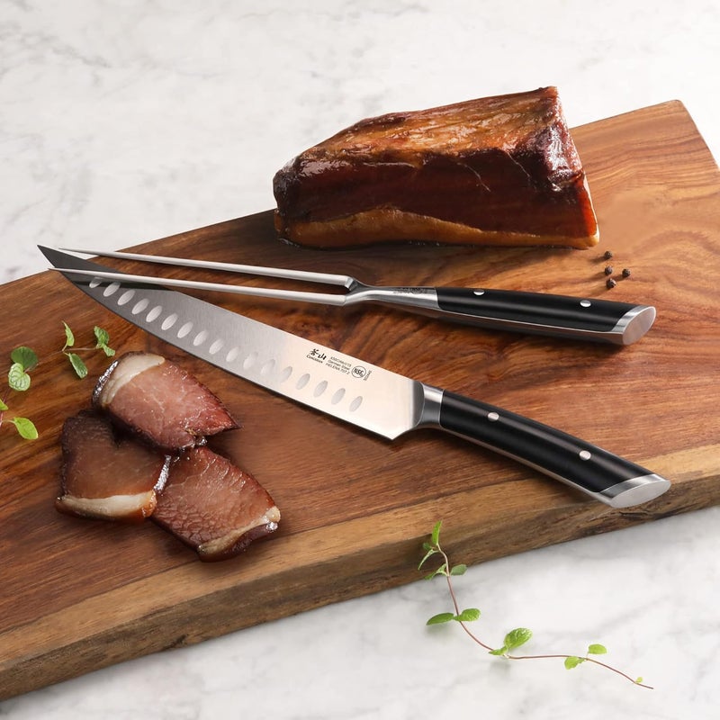 CANGSHAN HELENA Series German Steel Forged 2-Piece Carving Set (Black) - Image 5